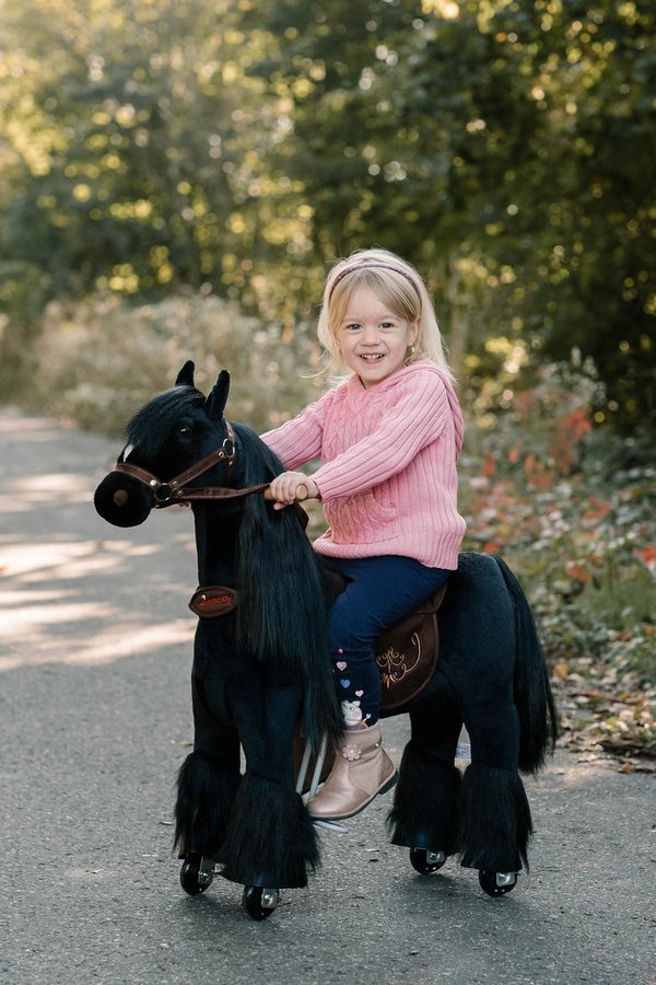 Mechanisches Reitpferd Pony auf Rollen Ebony S für Kinder zwischen 3-6 Jahre Neu