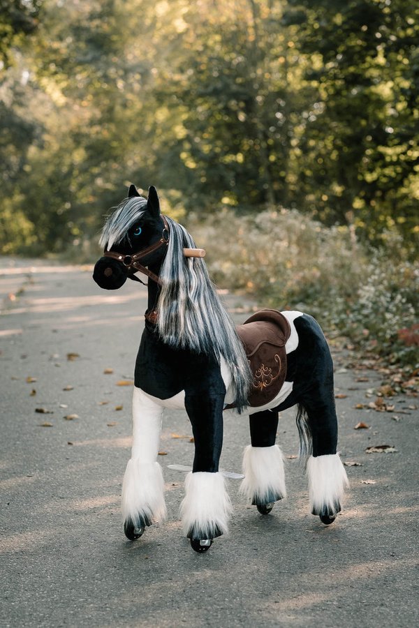 Mechanisches Reitpferd Pony auf Rollen Domino M  für Kinder zwischen 5-12 J Neu