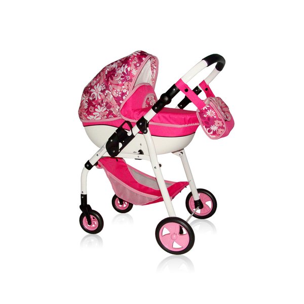 Puppenwagen Babypuppenwagen mit verstellbarer Griffhöhe Neu