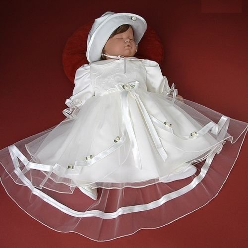 Taufkleid Festkleid Taufgewand Kleid Taufe Hochzeit Babykleid Taufset